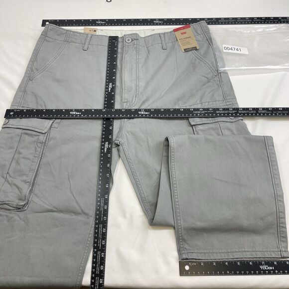 Levi's Ace Cargos Gray Men's 38x32 Preppy Relaxed Slight Taper Leg Cotton Pants - Picture 9 of 11